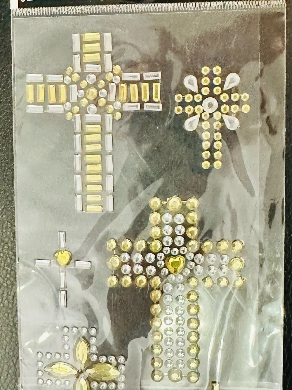 Crosses and Music Notes Gemstones Stickers- and Faith